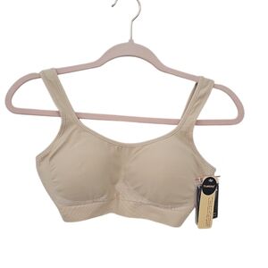 NWT Shapermint Truekind Womens Bra Size M Tan Cream Comfort Wireless Shaper